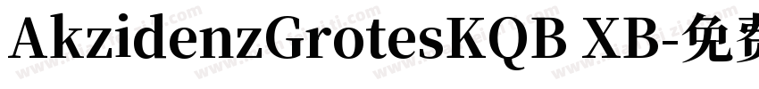 AkzidenzGrotesKQB XB字体转换